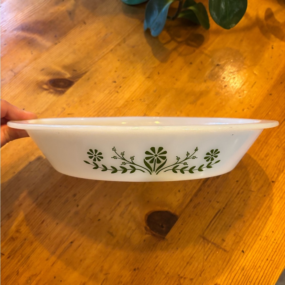 Vintage Glasbake Crazy Daisy Divided Baking Dish